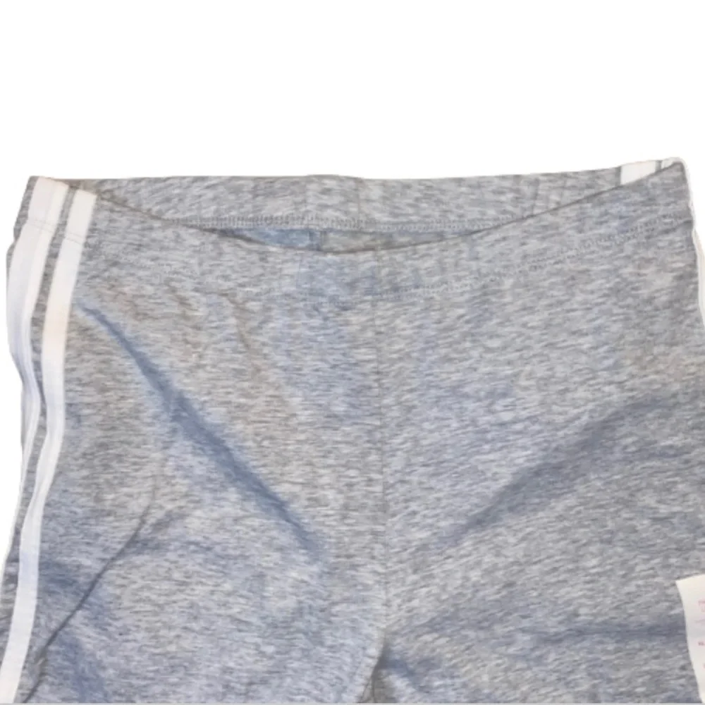 SO Girl’s XL Gray Varsity Style “Favorite Leggings” 3 White Side Stripes - Picture 2 of 7